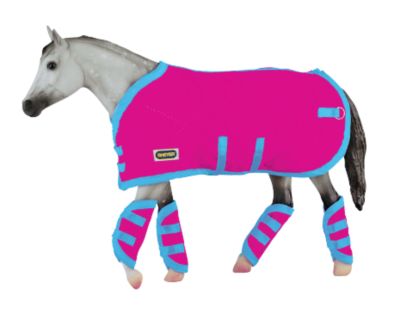 Pink Horse Blanket and Shipping Boots