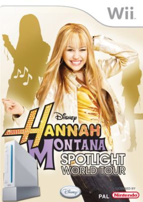 Wii Console and Hannah Montana Game: Spotlight World Tour